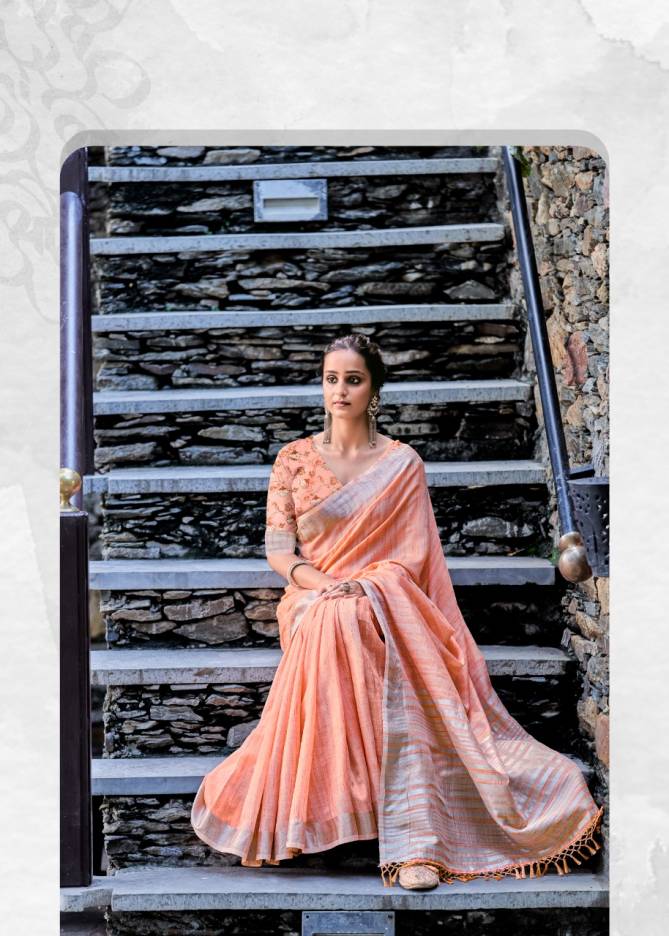 Rajyog Anokhi Fancy Silk Casual Daily Wear Latest Linen Saree Collection